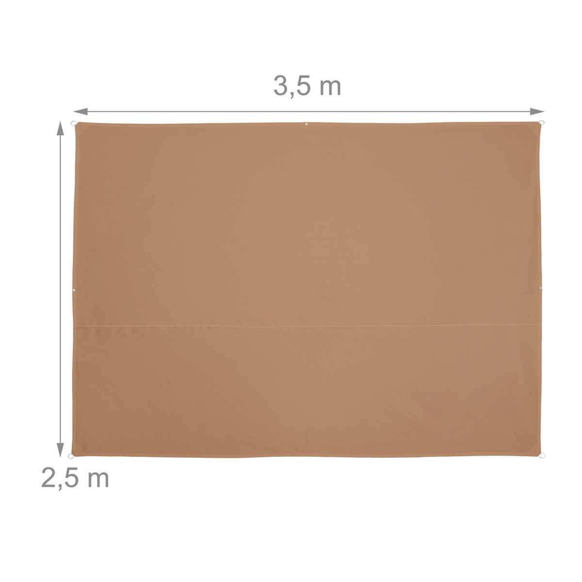 Sun sail rectangular coffee brown