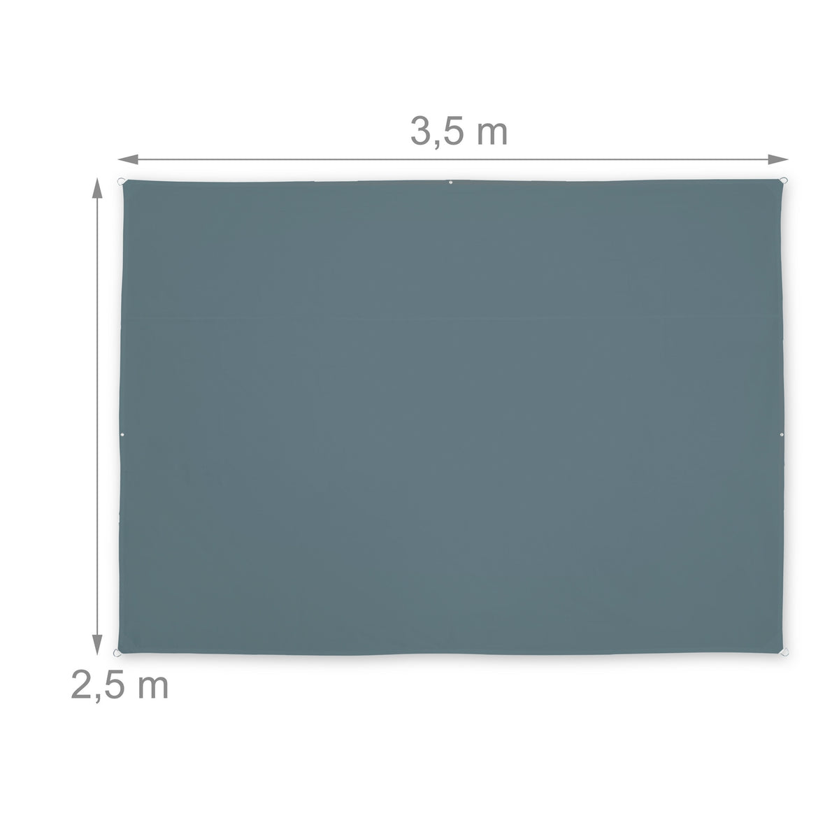 Sun sail rectangular grey