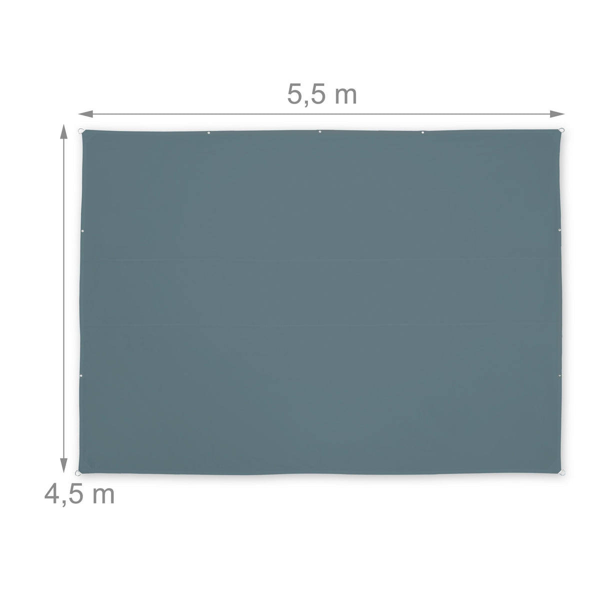 Sun sail rectangular grey