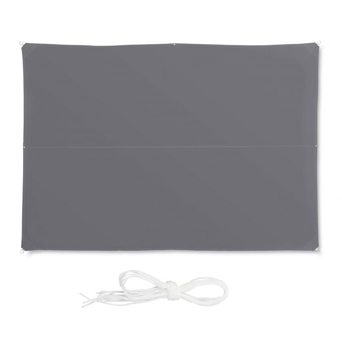 Sun sail rectangular grey