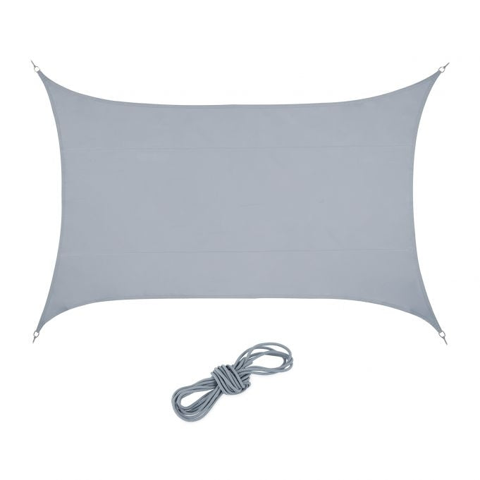 Sun sail rectangular light grey