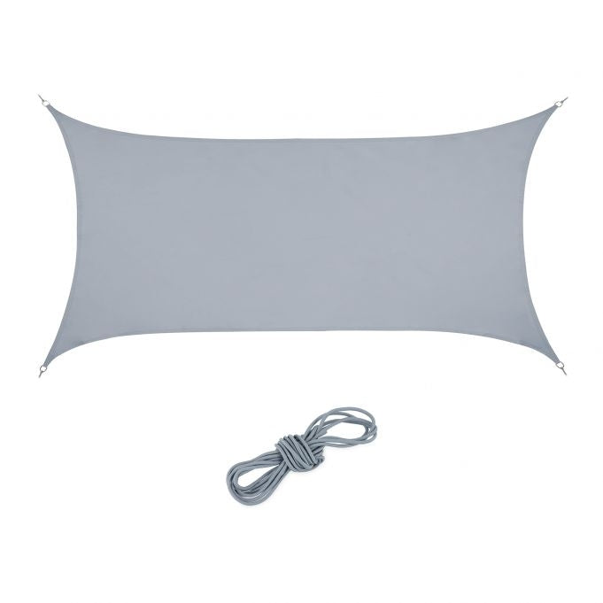 Sun sail rectangular light grey