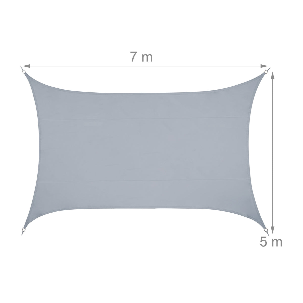 Sun sail rectangular light grey