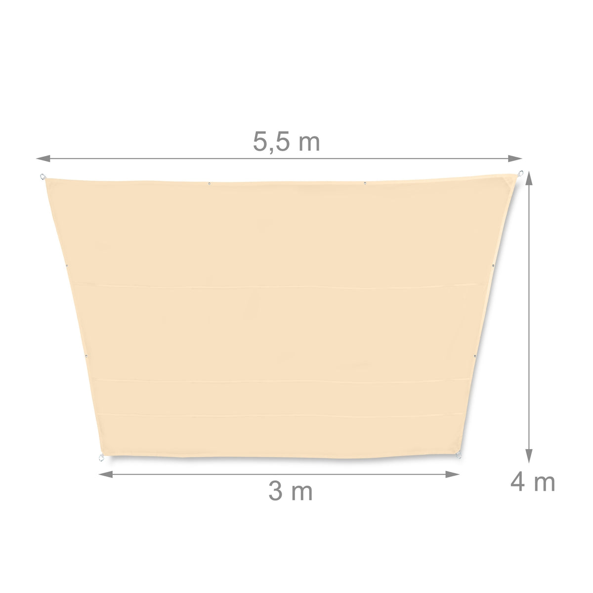 Sun sail trapezoidal brown