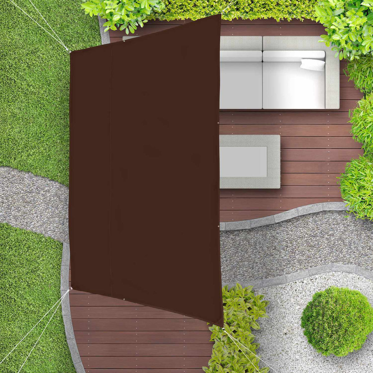 Sun sail trapezoidal gray