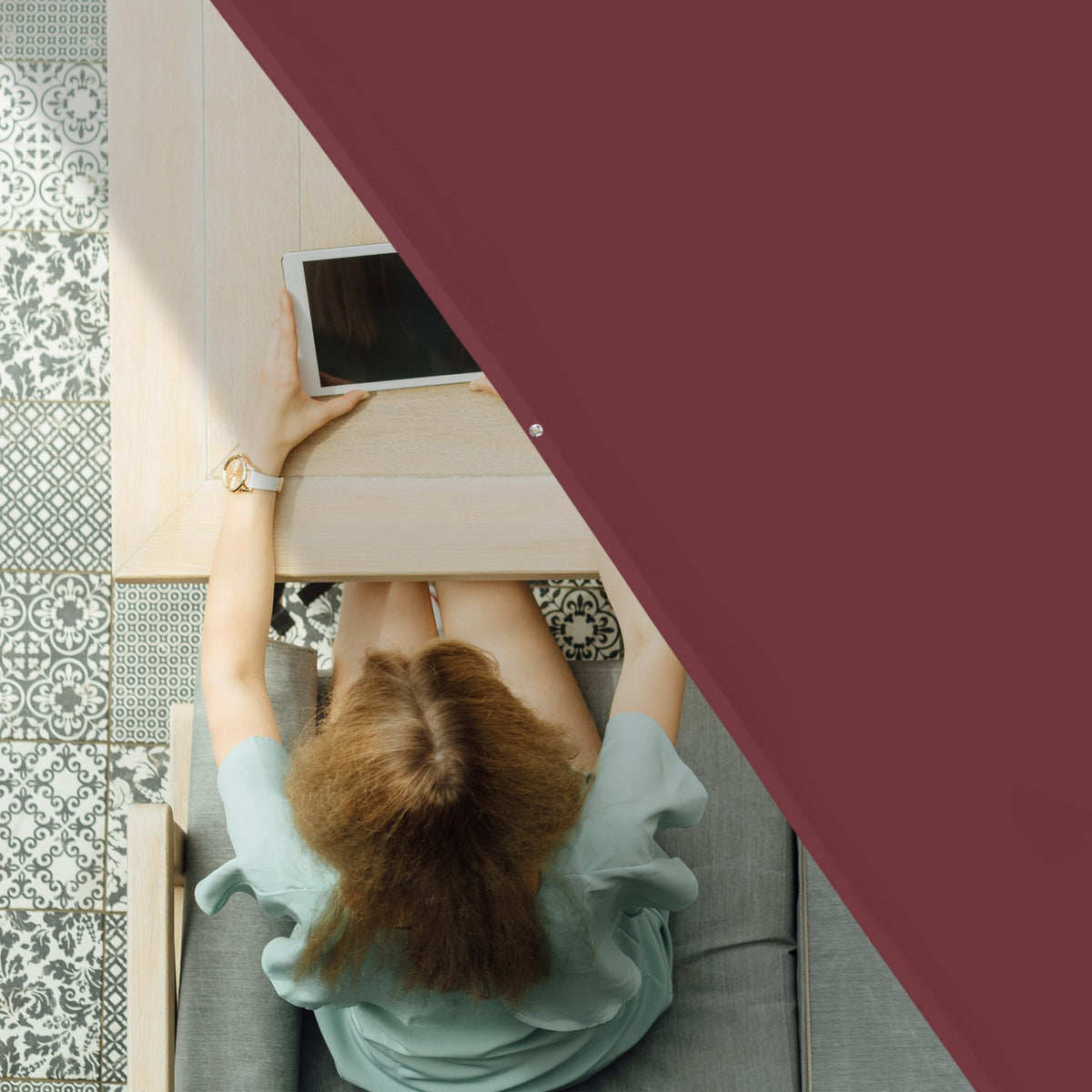 Sun sail trapezoidal maroon