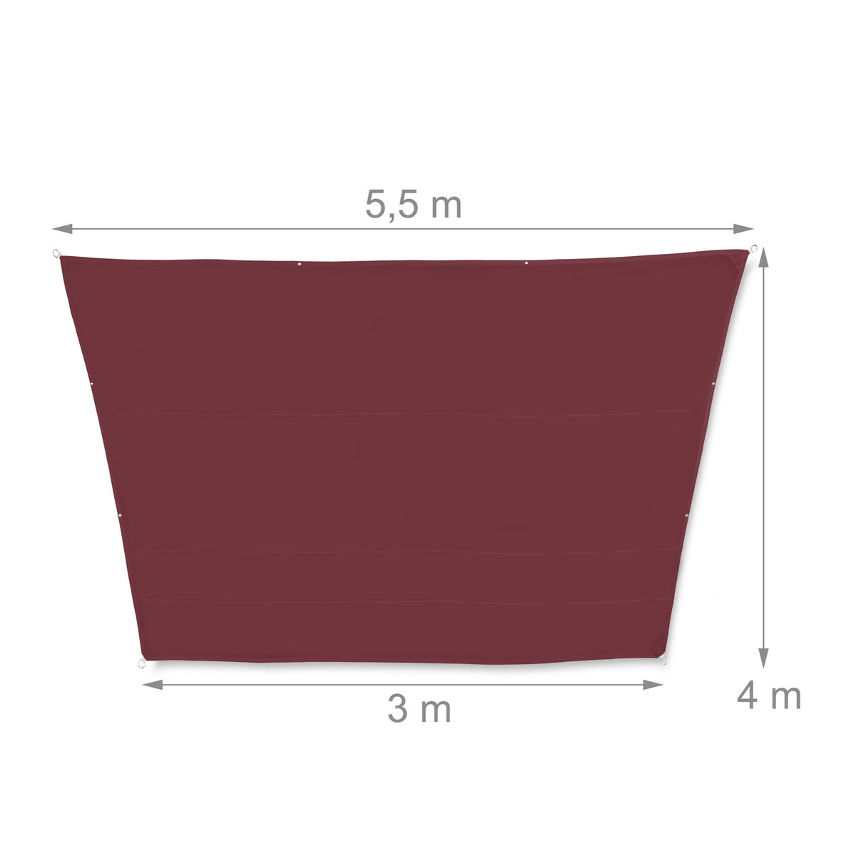 Sun sail trapezoidal maroon