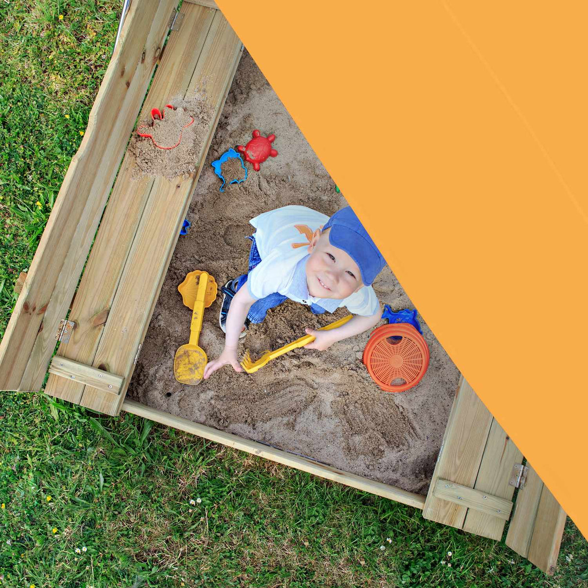 Sun sail trapezoidal yellow