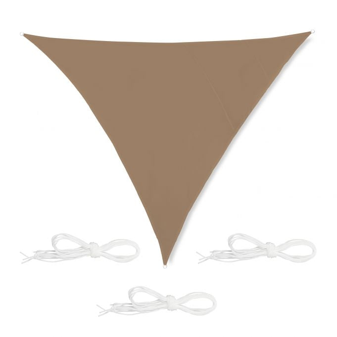 Sun sail triangular coffee brown
