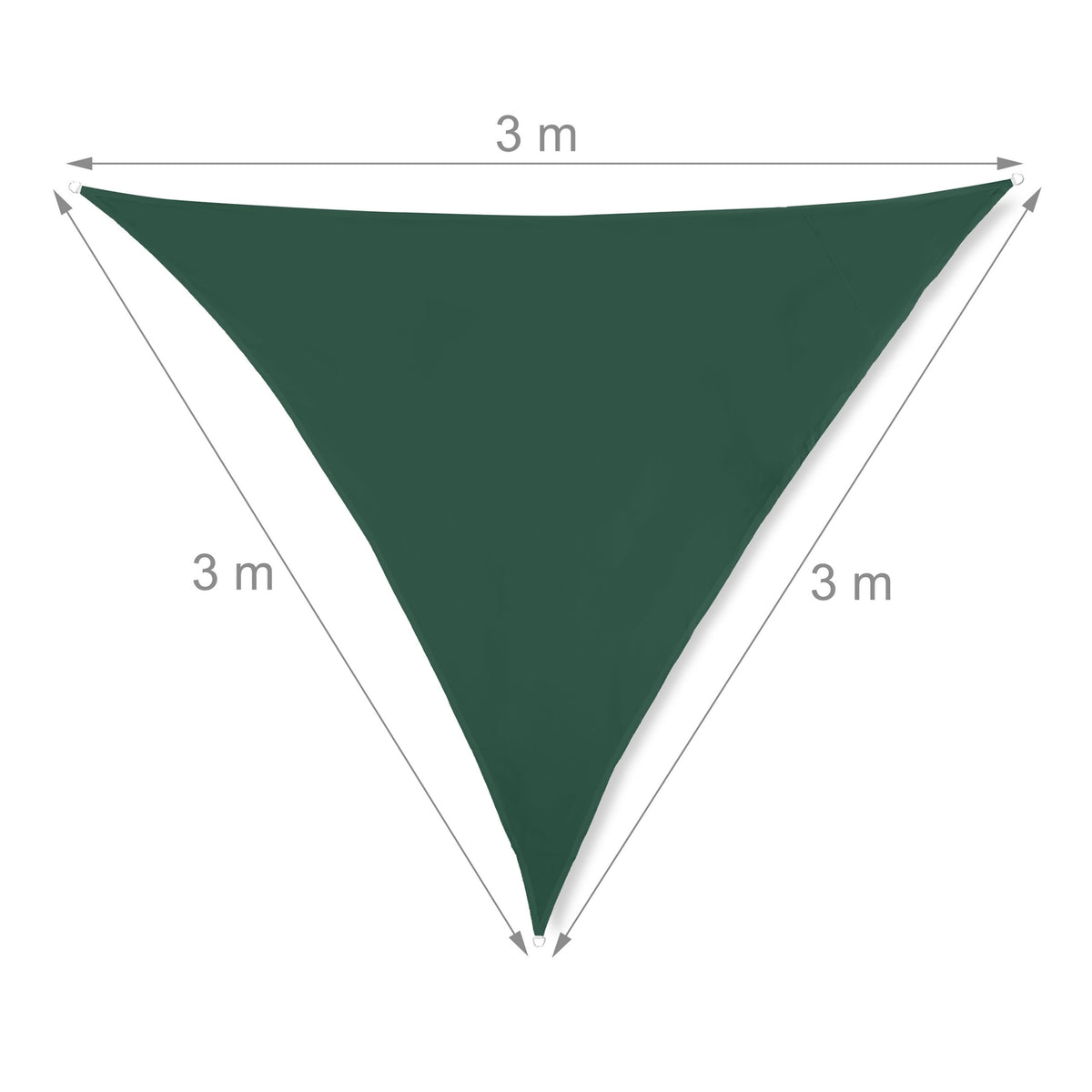 Sun sail triangular green