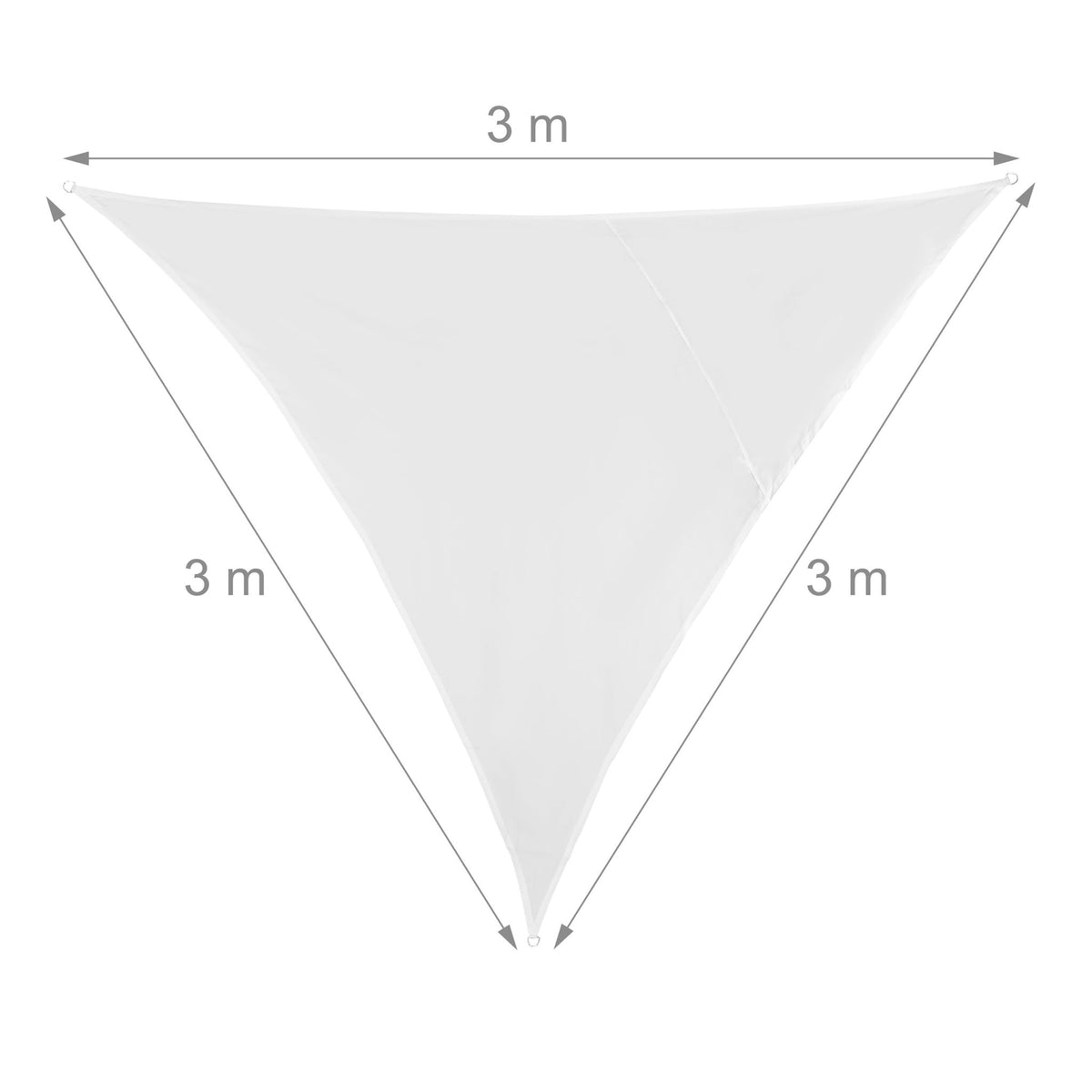 Sun sail triangular white