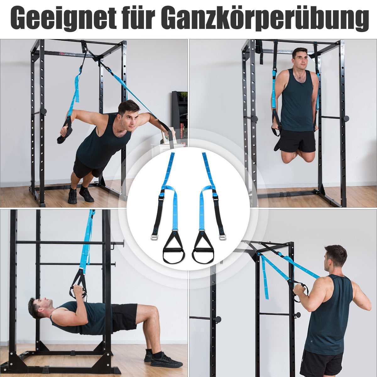 Suspension Training Straps, Adjustable 400 lb, Carry Bag