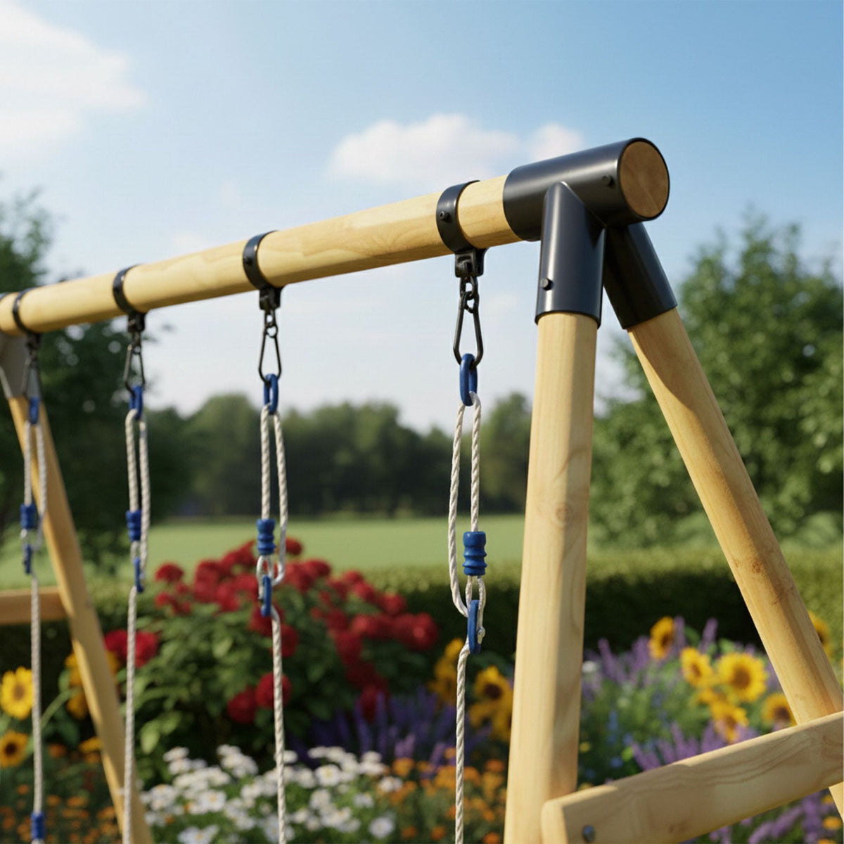 Swing Connector for Round Wooden Posts, Steel