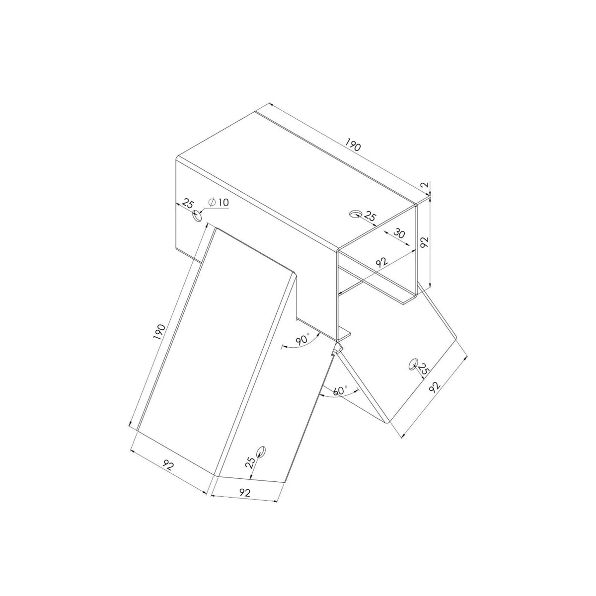 Swing Frame Connector, A-Shape, Steel, Weatherproof