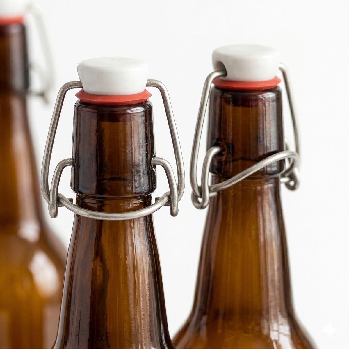 Swing-Top Glass Bottles Set Of 6 – Refillable, Airtight