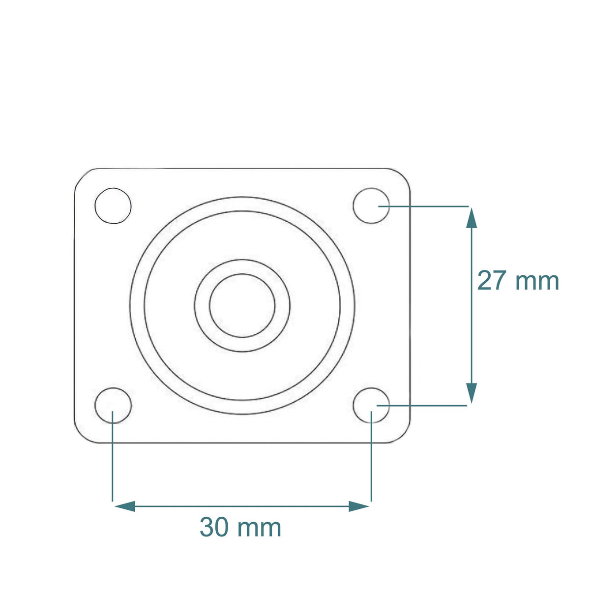 Swivel Castors With Brakes, 4-Pack, Non-Marking Rubber