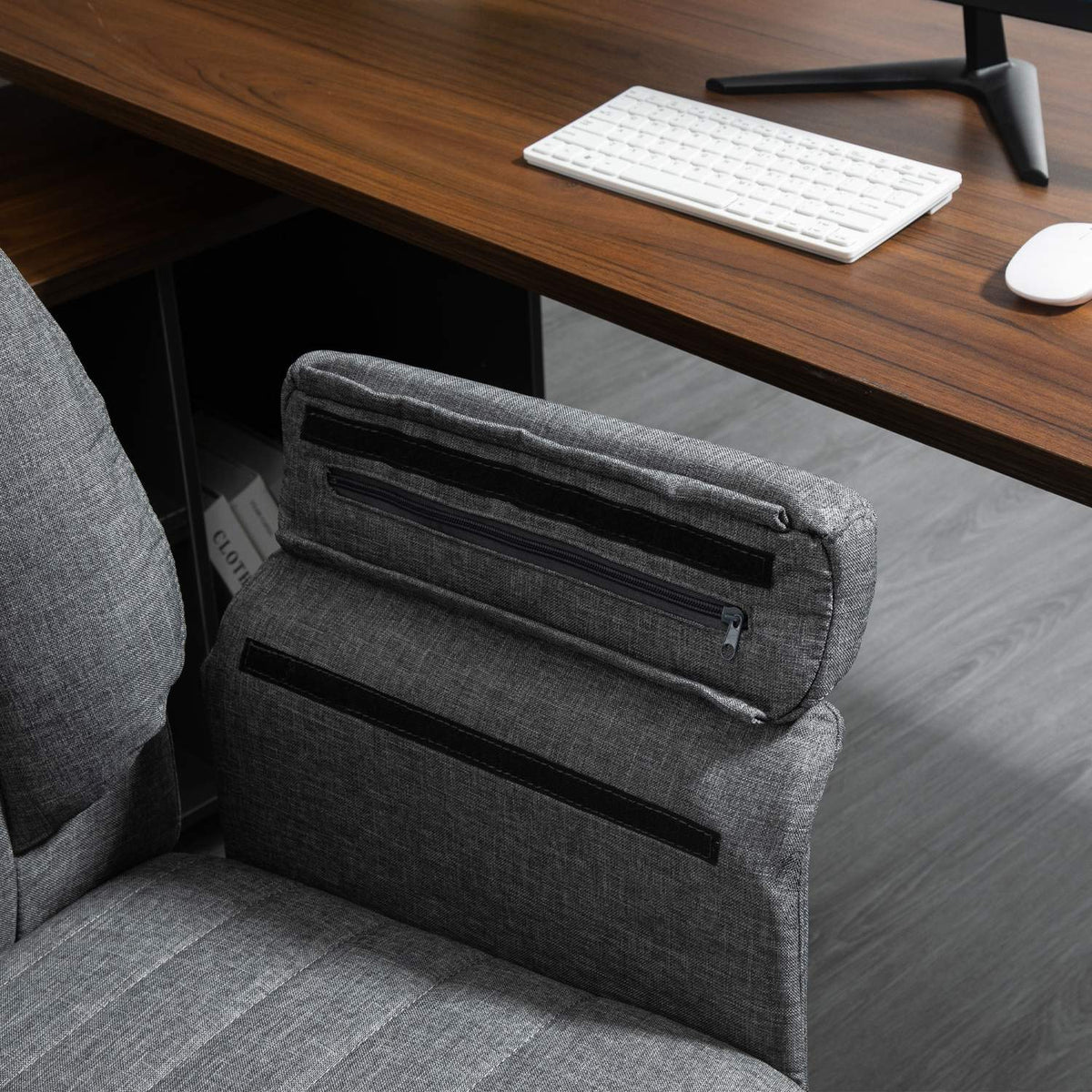 Swivel Chair Executive Chair Office Chair Desk Chair Height-Adjustable Fabric + Metal 68 X 69 X 116-126 Cm (Grey)