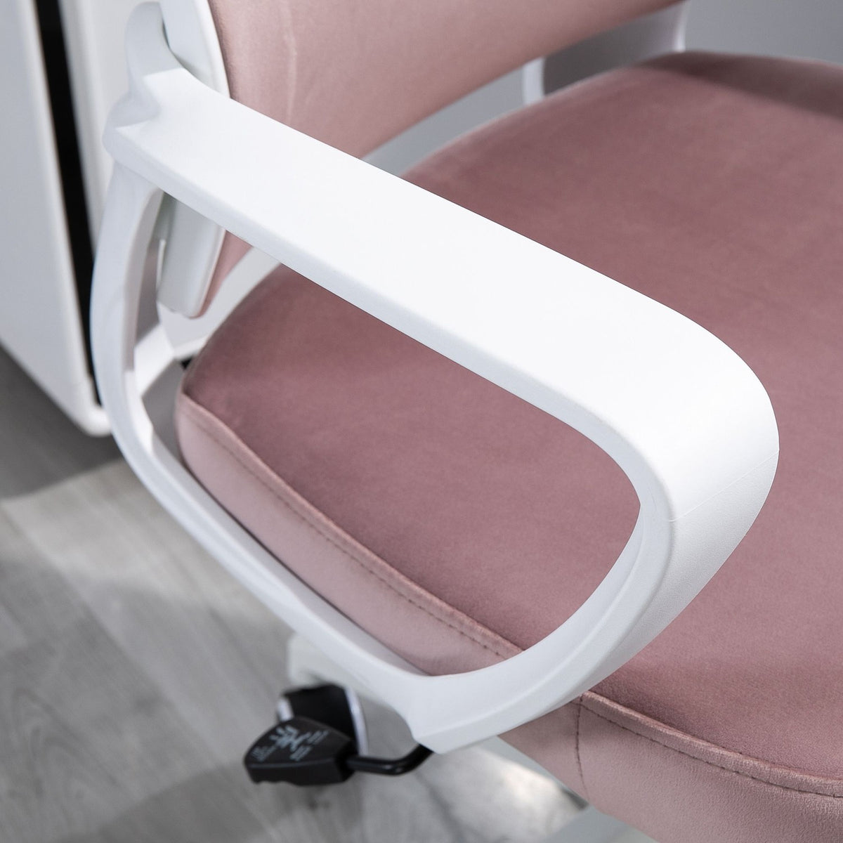 Swivel Chair Office Chair, Executive Chair, Ergonomic, Height Adjustable, Rocker Function, Armrest, Headrest, Pink, 63X64X118-128Cm
