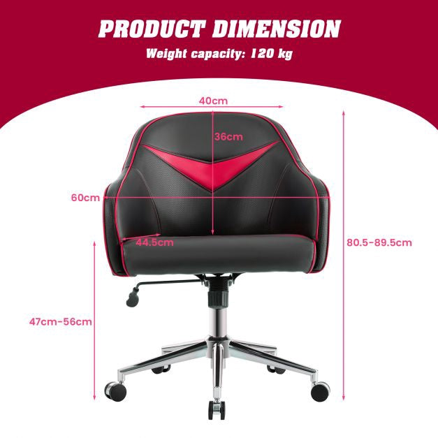 Swivel Office Chair, Adjustable Height, Recline, Lumbar Support