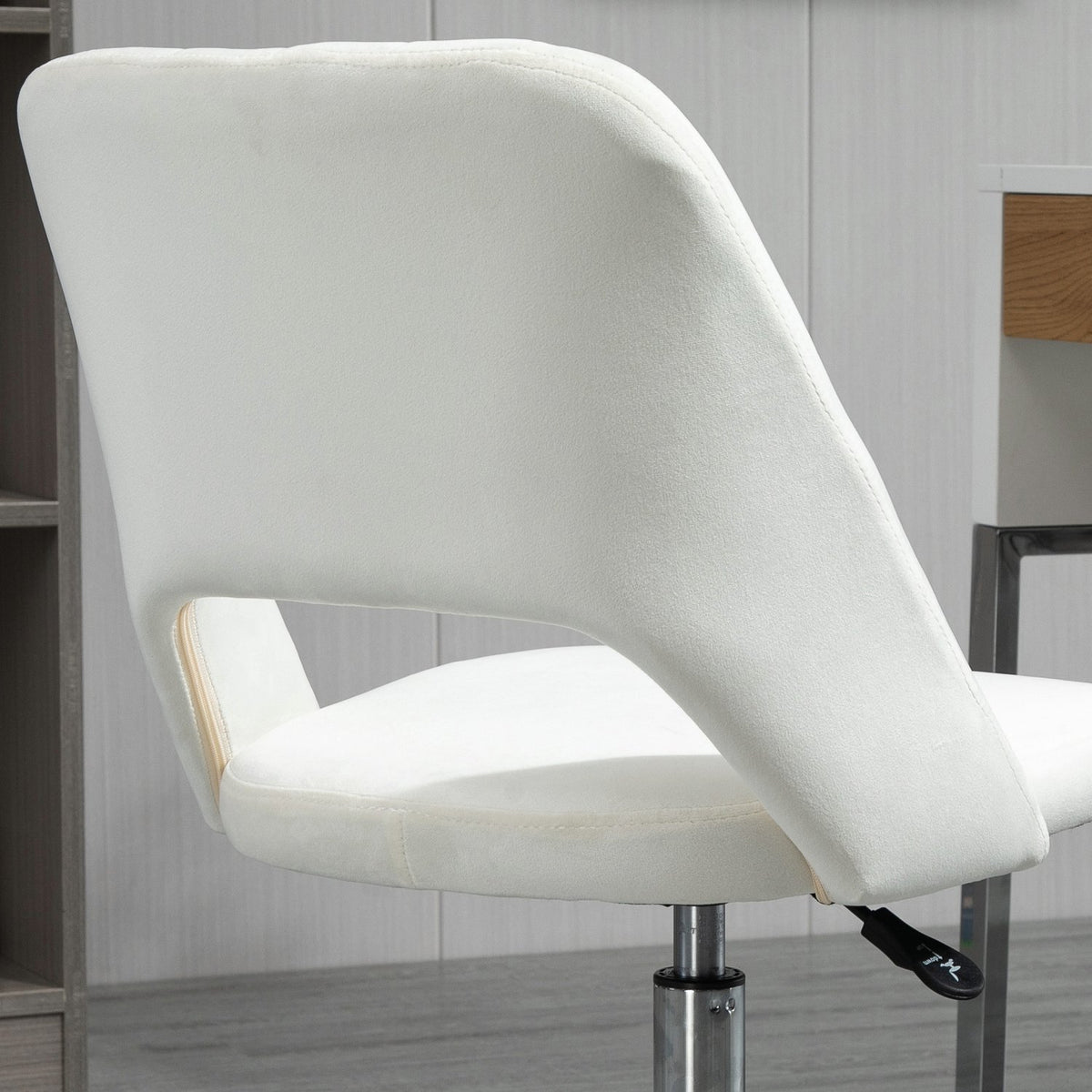 Swivel chair living room, office chair small, height-adjustable desk chair, beige