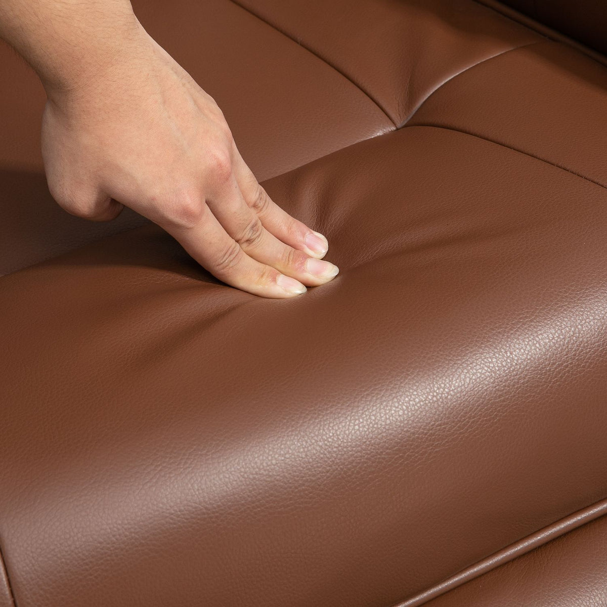 Swivel reclining chair, TV chair with reclining function, footrest, reclining chair with armrest, for living room, bedroom, faux leather