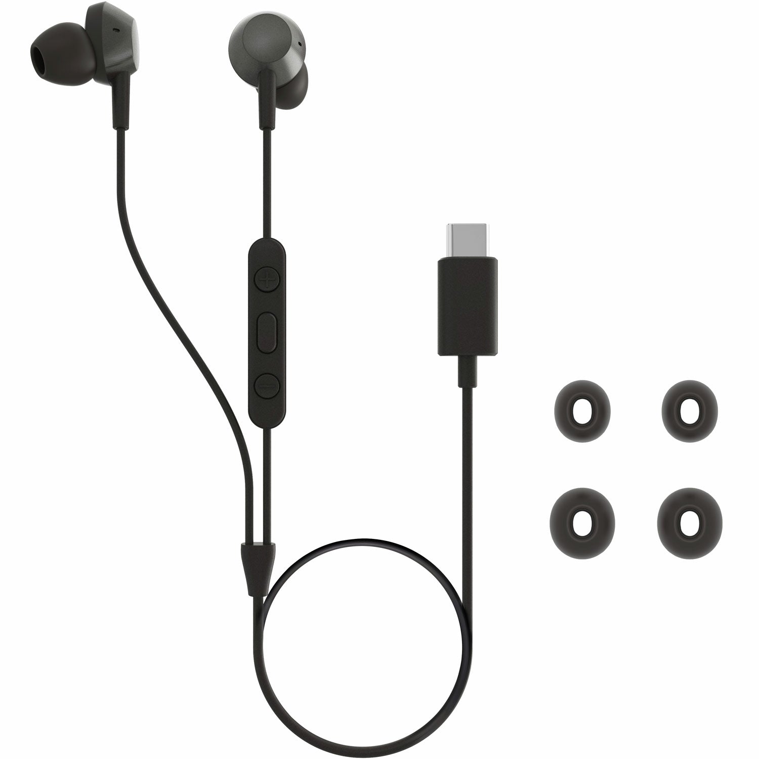 TAE5008BK In-ear headphones with microphone and remote control. USB-C connector. Black.