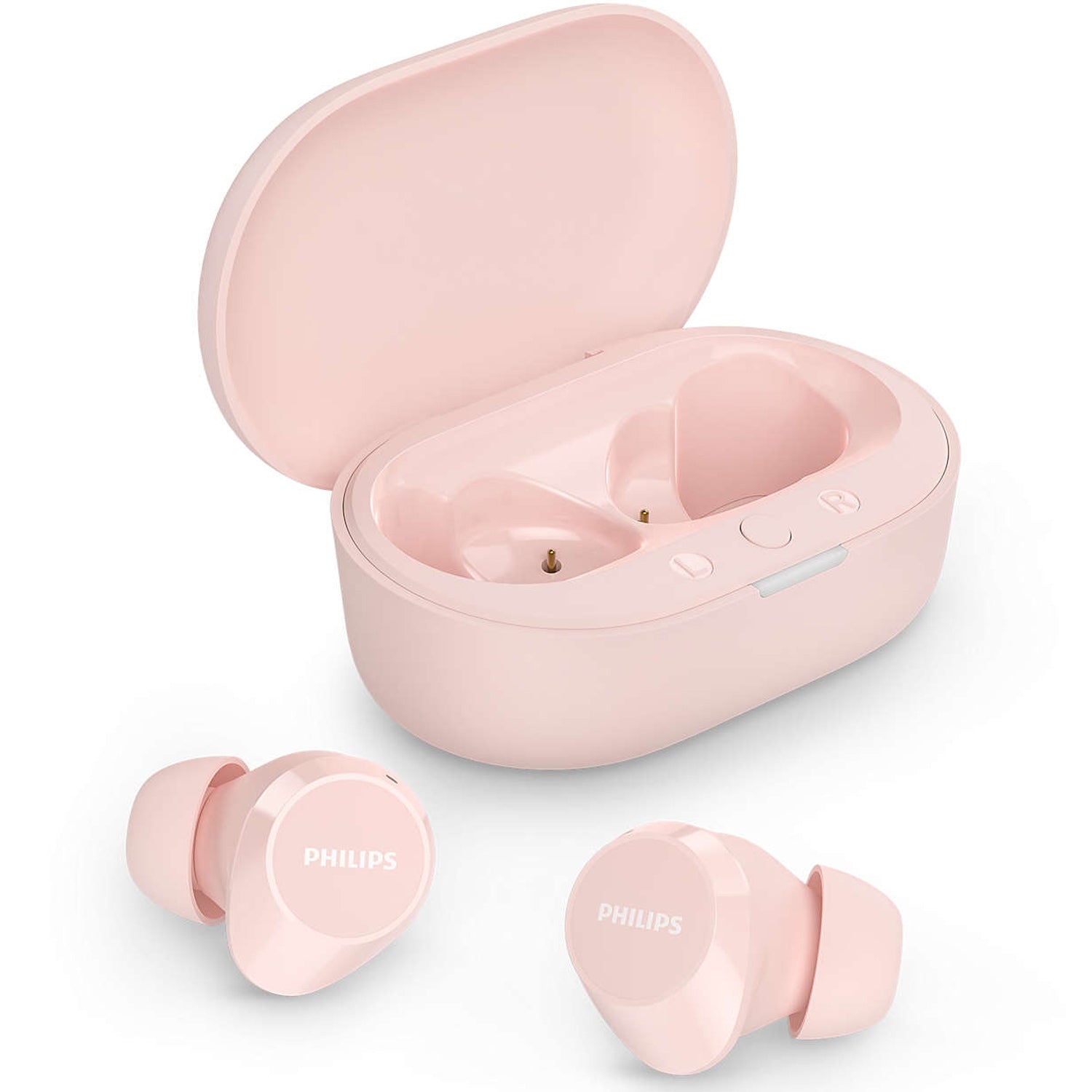 TAT1209PK True Wireless Headphones. Small and comfortable. 6+18 hours of playing time. IPX4 class. Pink.
