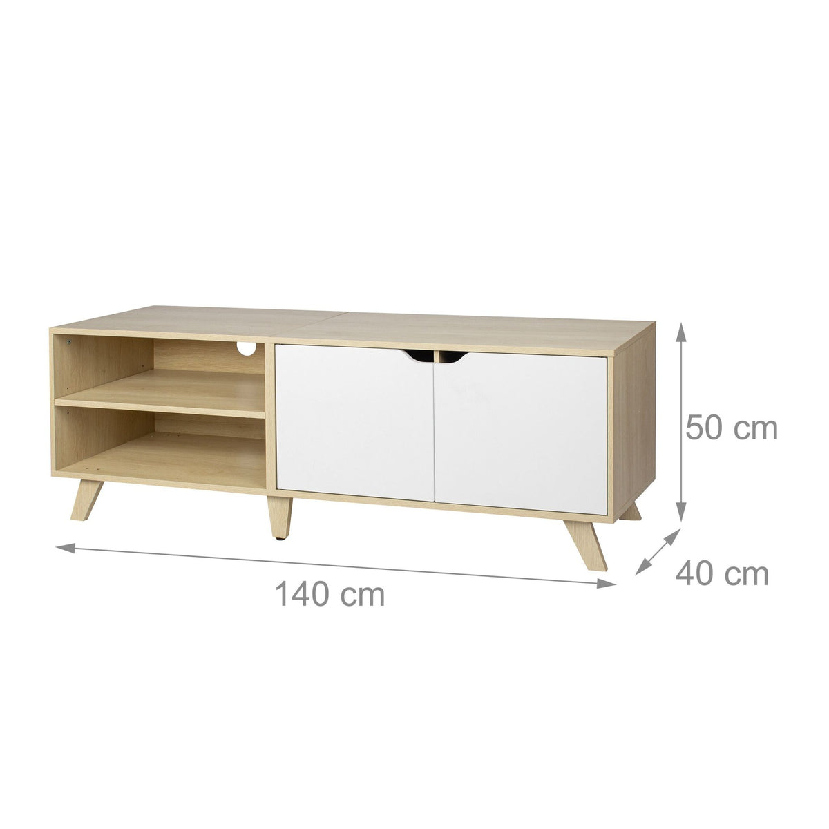 TV Cabinet, 6 Compartments, Fits TVs Up to 60 Inches