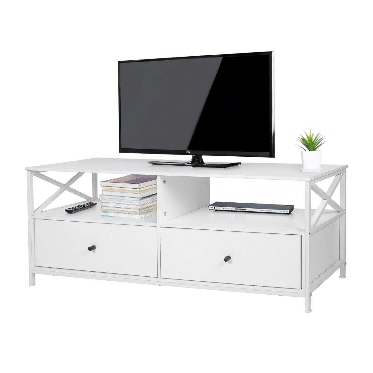 TV Cabinet with Drawers for TVs Up to 55 Inches
