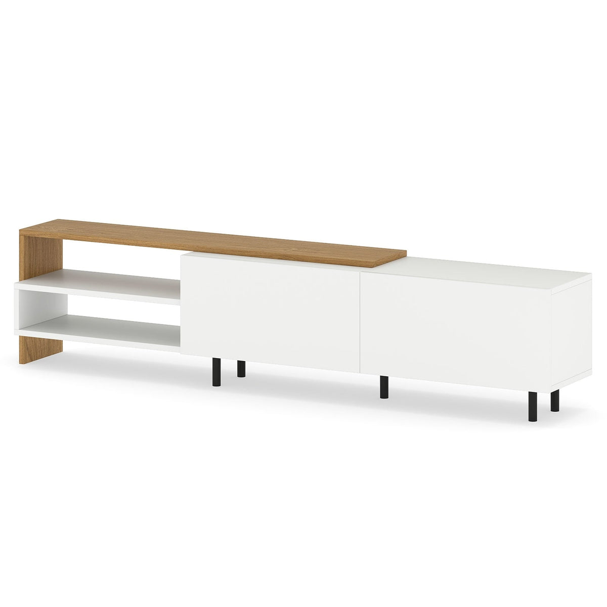 TV Stand for 80-Inch TVs with Shelves and Cabinets