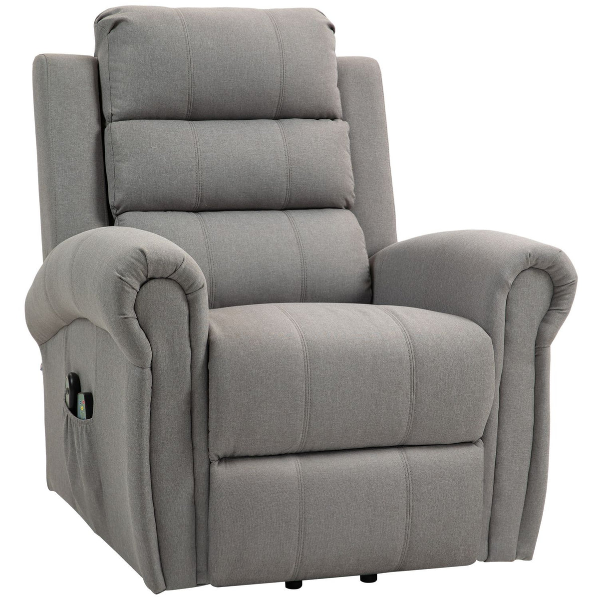 TV chair with stand-up aid, electric relaxation chair with reclining function, heating function, massage chair with pocket spring