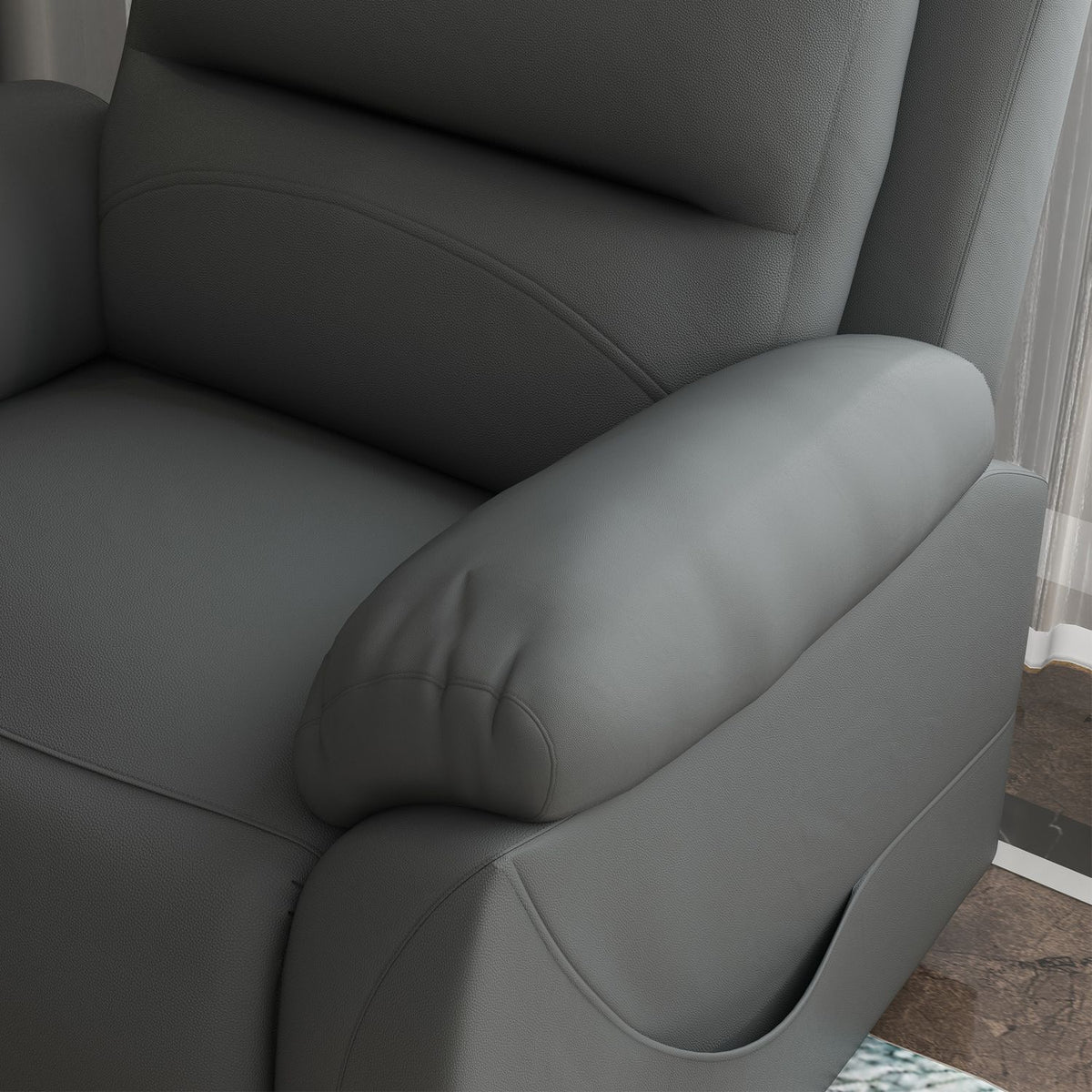 TV chair with stand-up aid, up to 180 kg, electric relaxation chair with reclining function, vibration massage, TV chair with remote control