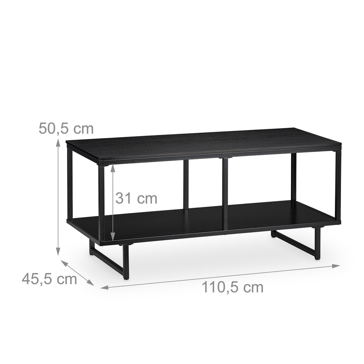 TV low counter MDF in black
