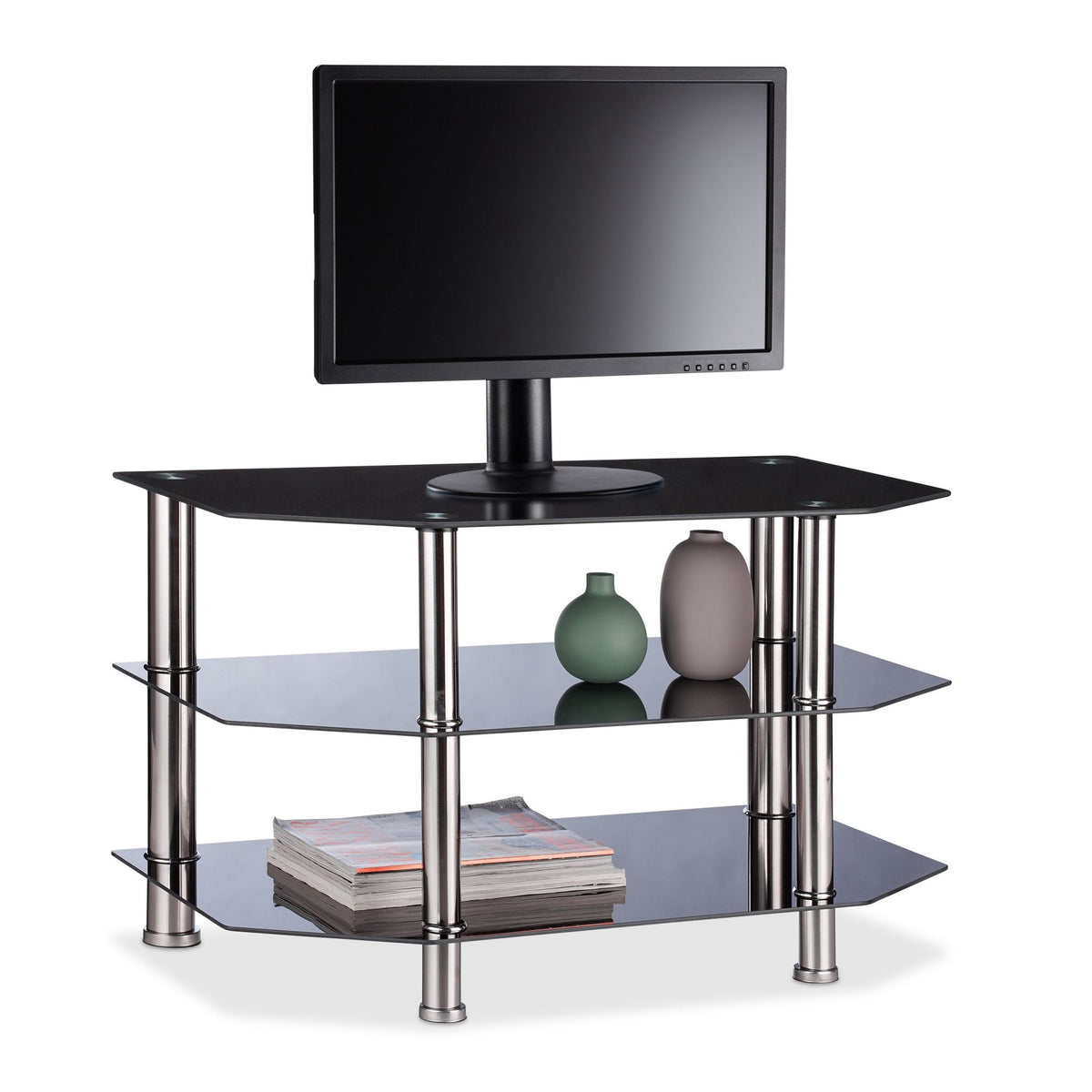 TV table Black Glass