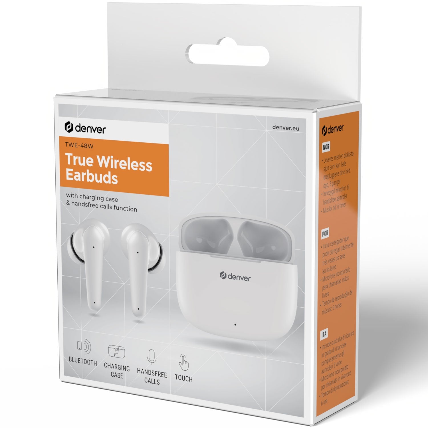 TWE-48W True wireless Bluetooth headphones with charging case