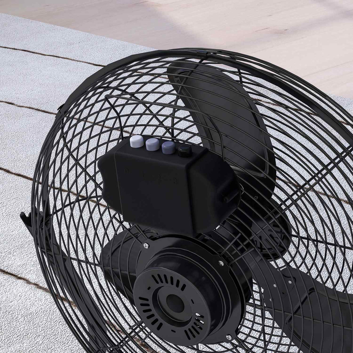 Table Fan Electric Fan with 4 Speed Levels, 120° Adjustable Angle for Home, Office, Bedroom, Black