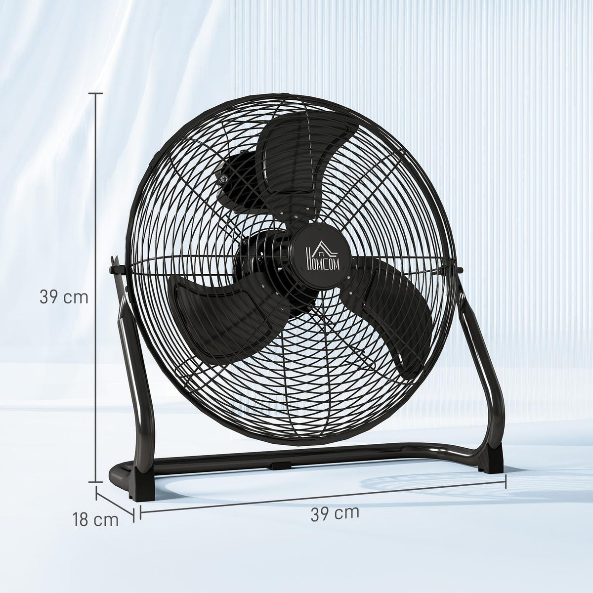 Table Fan Electric Fan with 4 Speed Levels, 120° Adjustable Angle for Home, Office, Bedroom, Black