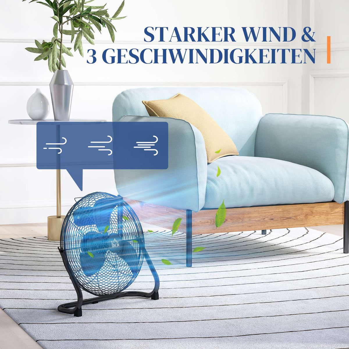 Table Fan Electric Fan with 4 Speed Levels, 120° Adjustable Angle for Home, Office, Bedroom, Black