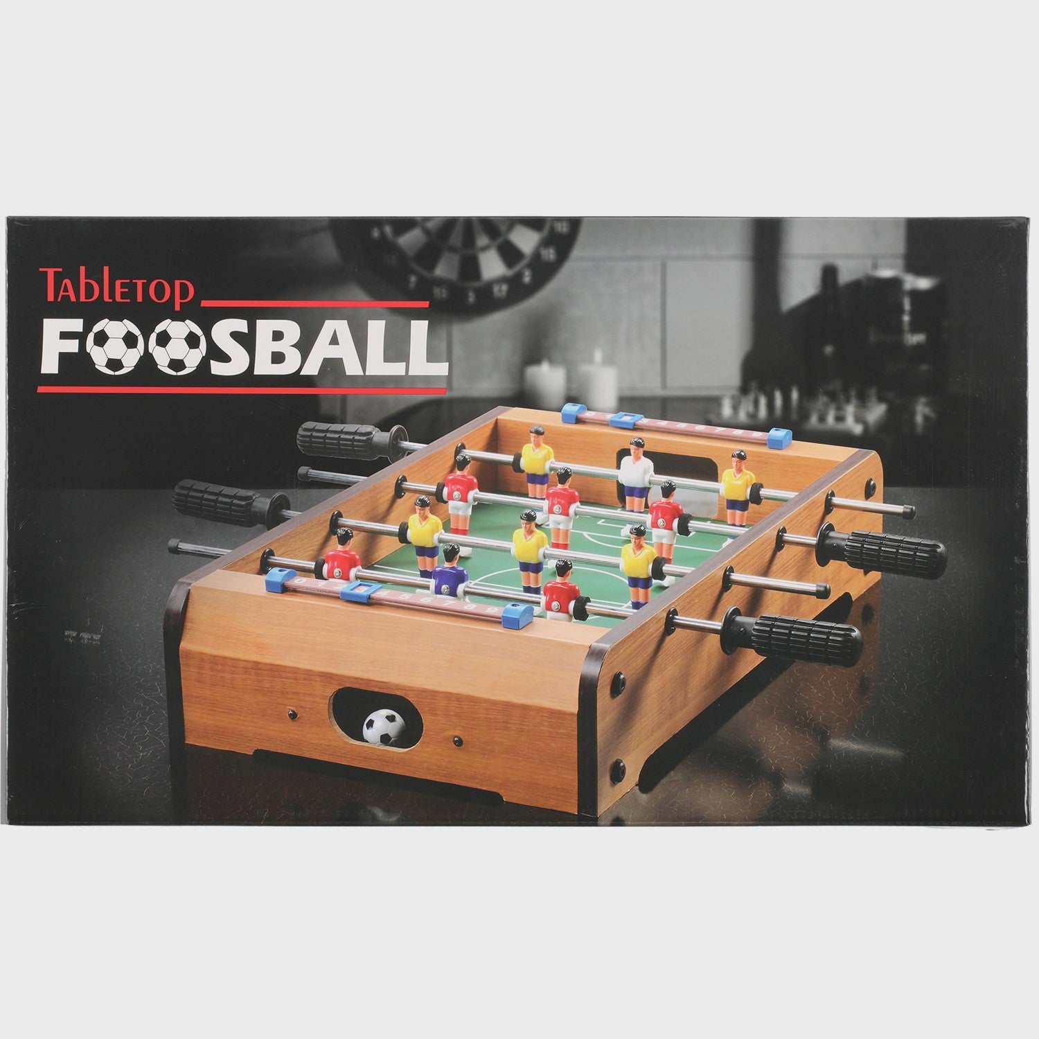 Table Football Game, MDF, 51x51x10 cm, 2 Balls Included