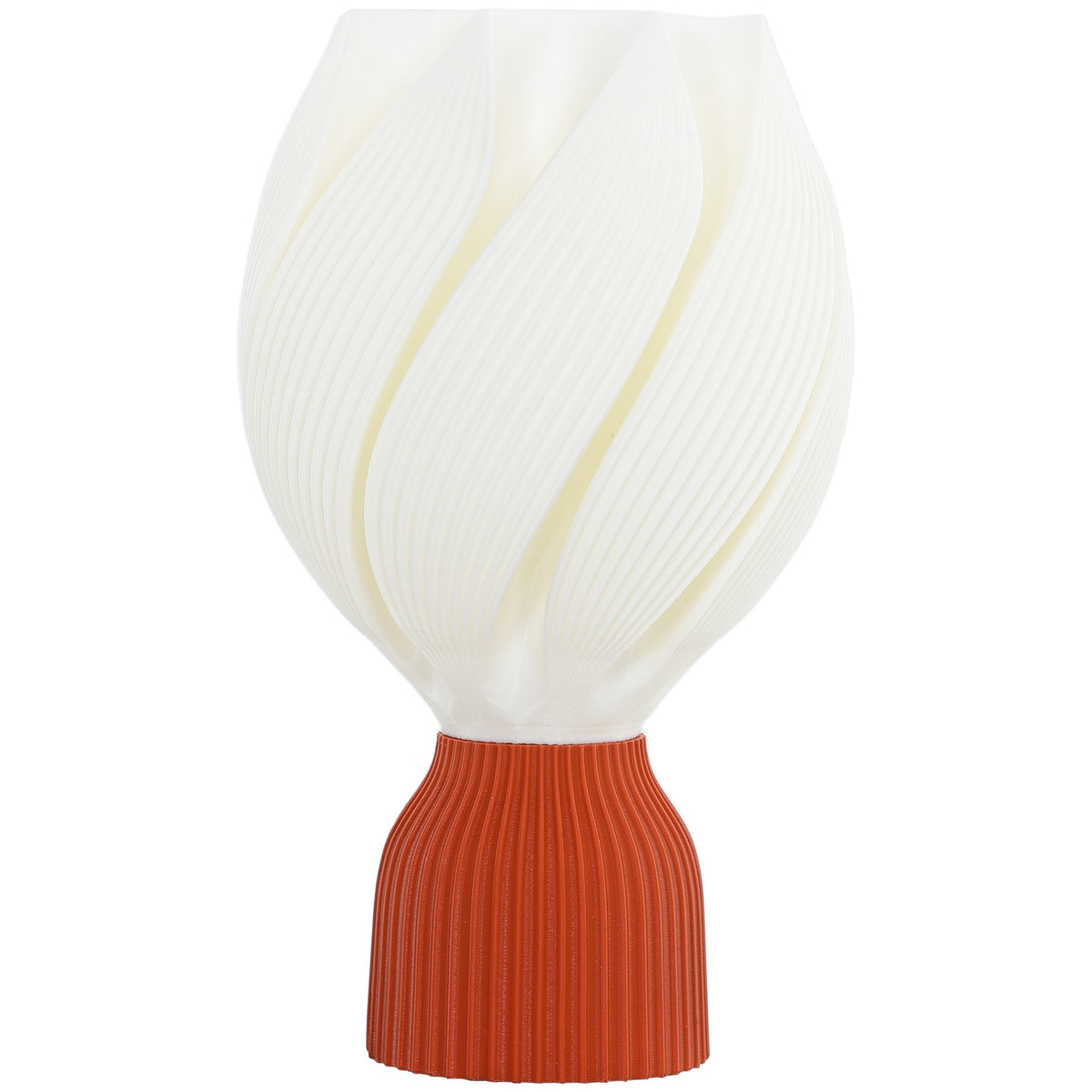 Table Lamp, LED Table Lamp with 3D Printing Flower-like Lampshade, Bedside Lamp for Living Room, Playroom, White
