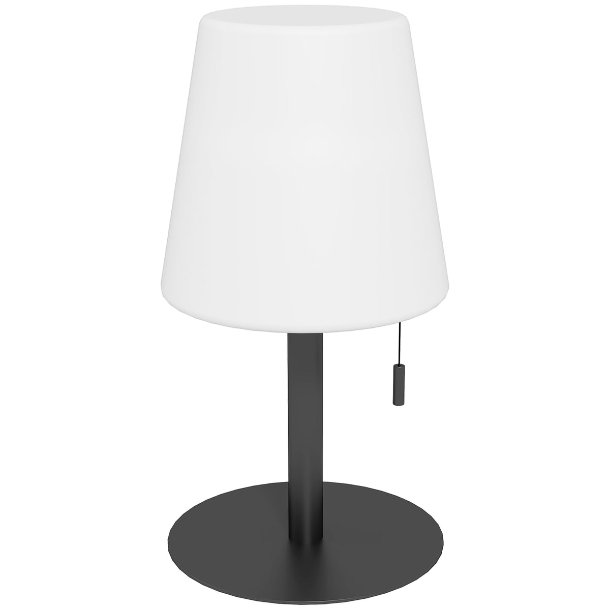 Table Lamp Usb Rechargeable Led Table Lamp, Dimmable, Bedside & Desk Lamp, Ip44, Indoor & Outdoor, Black+White
