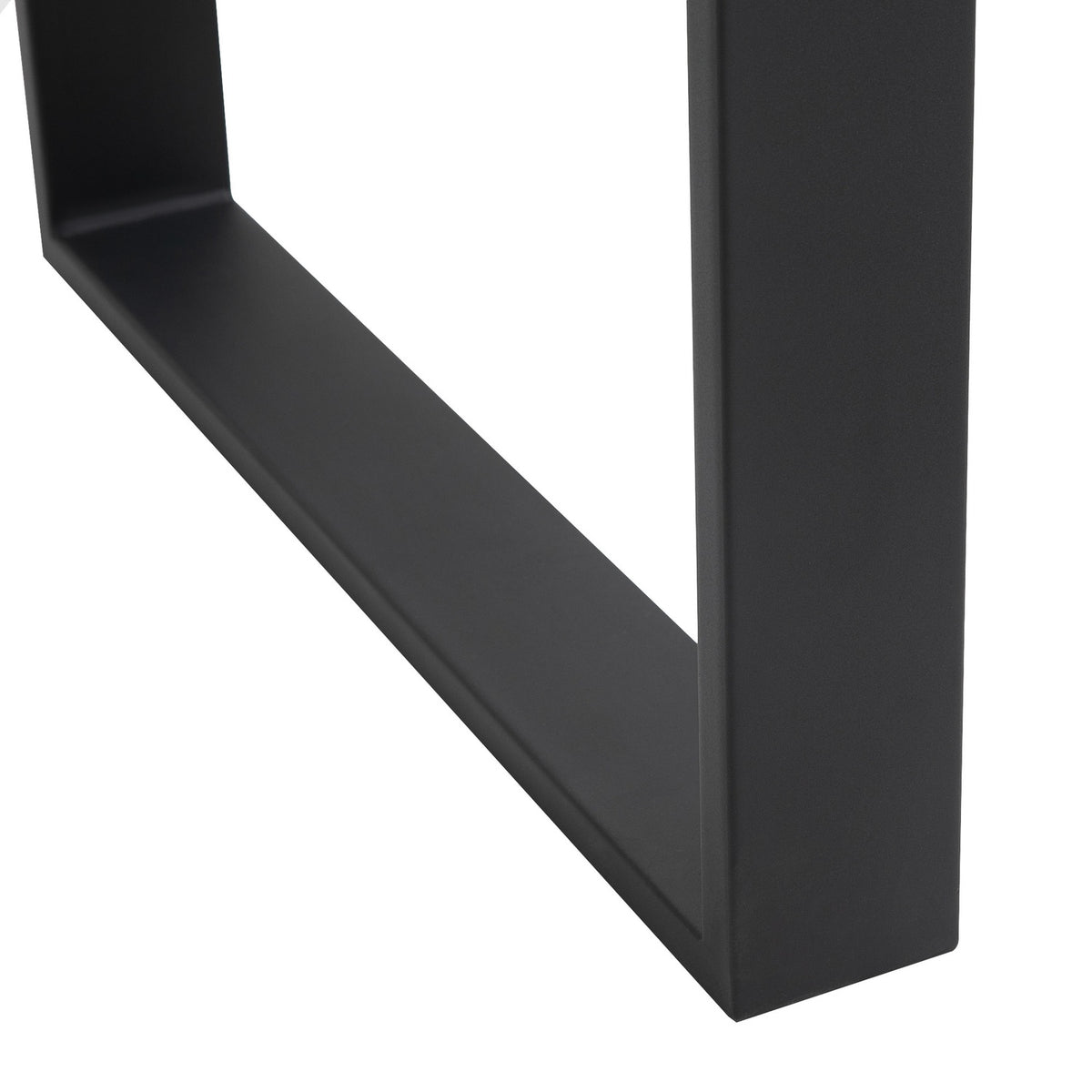 Table Legs Set Of 2, Table Runners, Furniture Feet Made Of Square Profiles, For Coffee Table, Dining Table, Steel, Black, 60X72 Cm