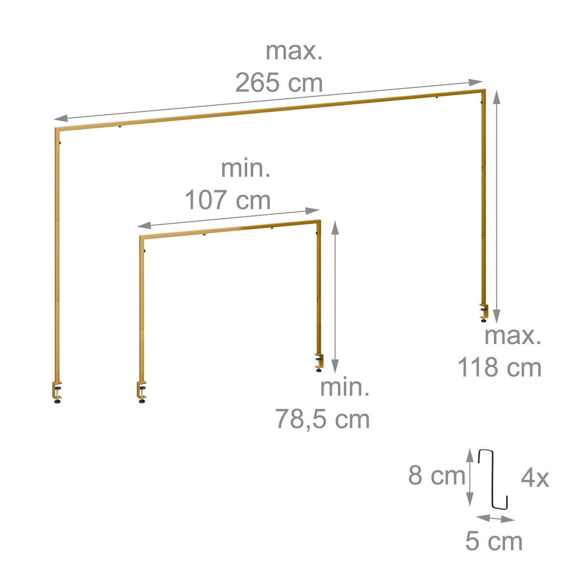 Table Rod Stand with Clamps for Balloons & Lights