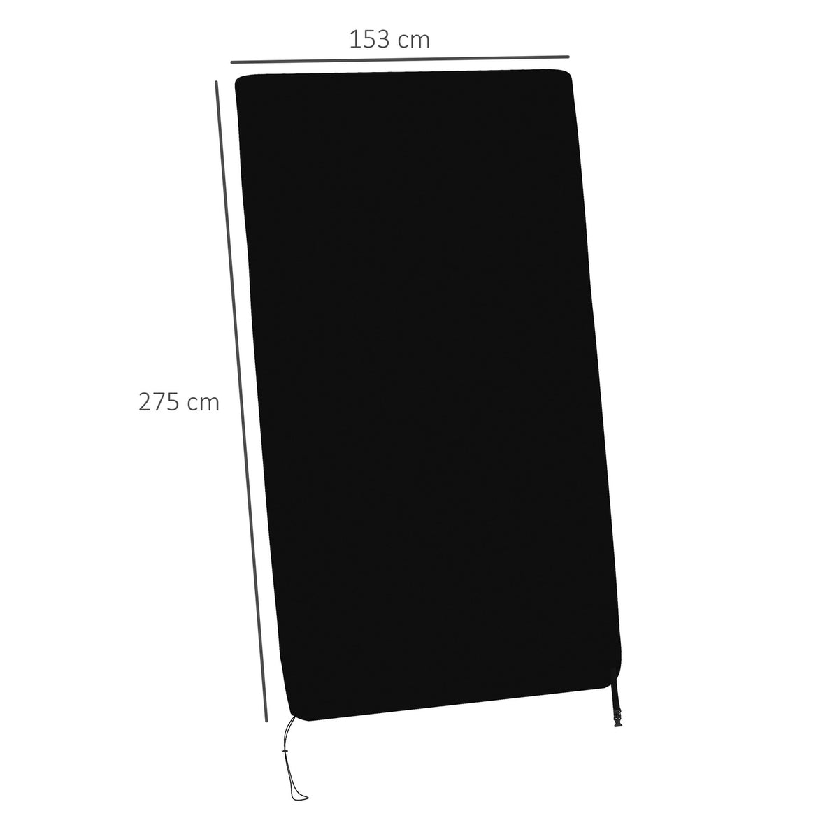 Table Tennis Table Cover Waterproof Anti-Uv Outdoor Indoor Black