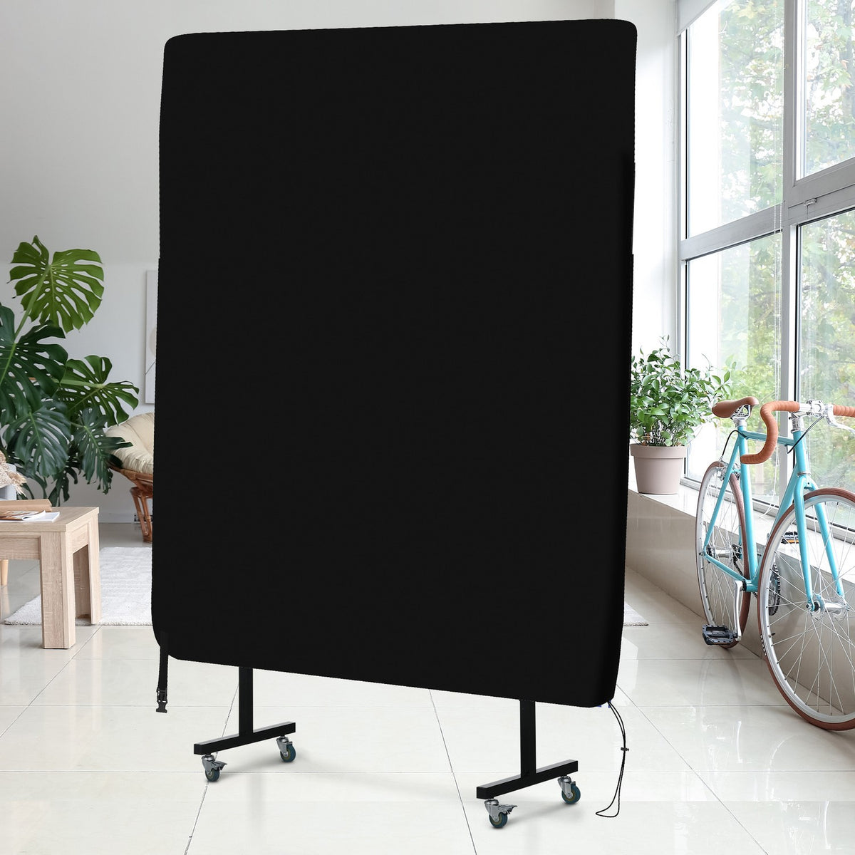 Table Tennis Table Cover Waterproof Anti-Uv Outdoor Indoor Black
