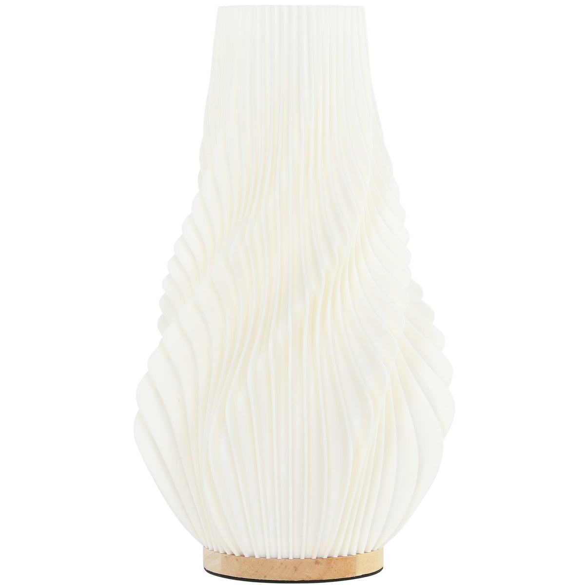 Table lamp, Smart LED table lamp with 3D printing flower-like lampshade, app/voice control, music synchronization, dimmable bedside lamp with Alexa & Google Assistant, white