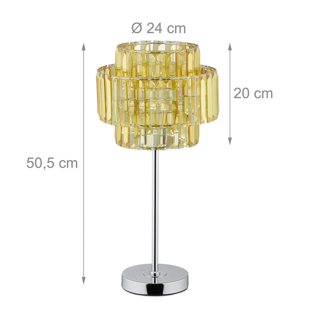 Table lamp crystal gold