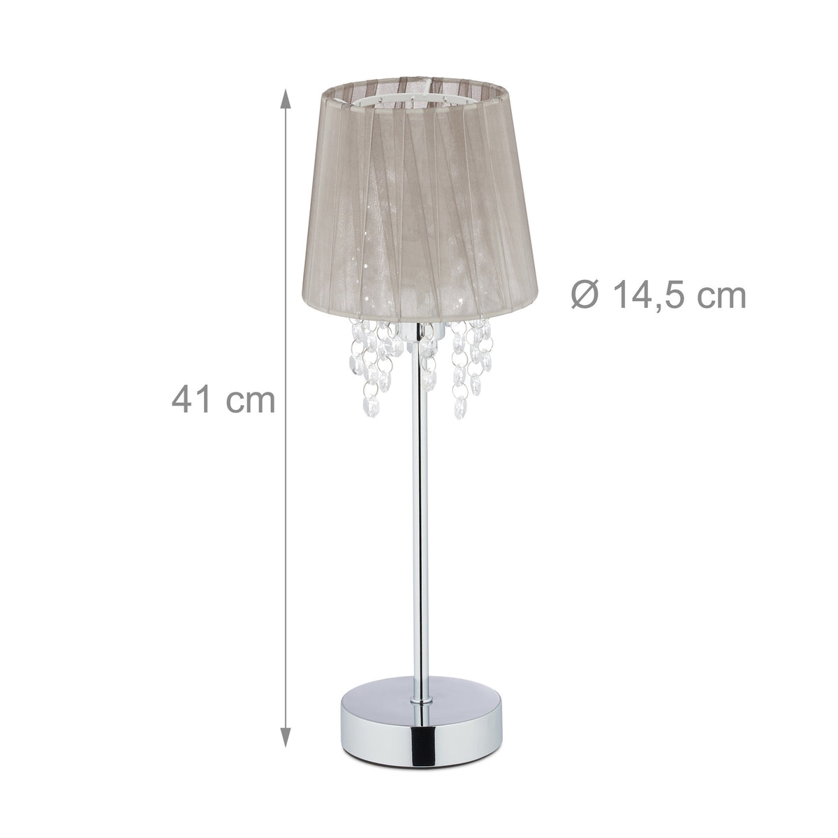 Table lamp organza crystal