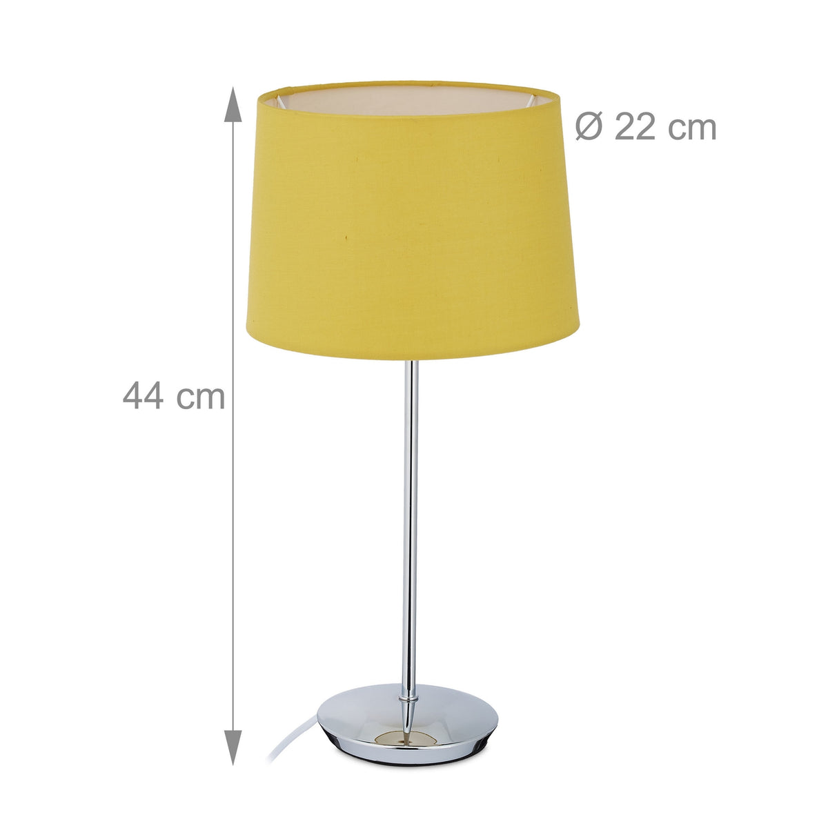 Table lamp with fabric shade