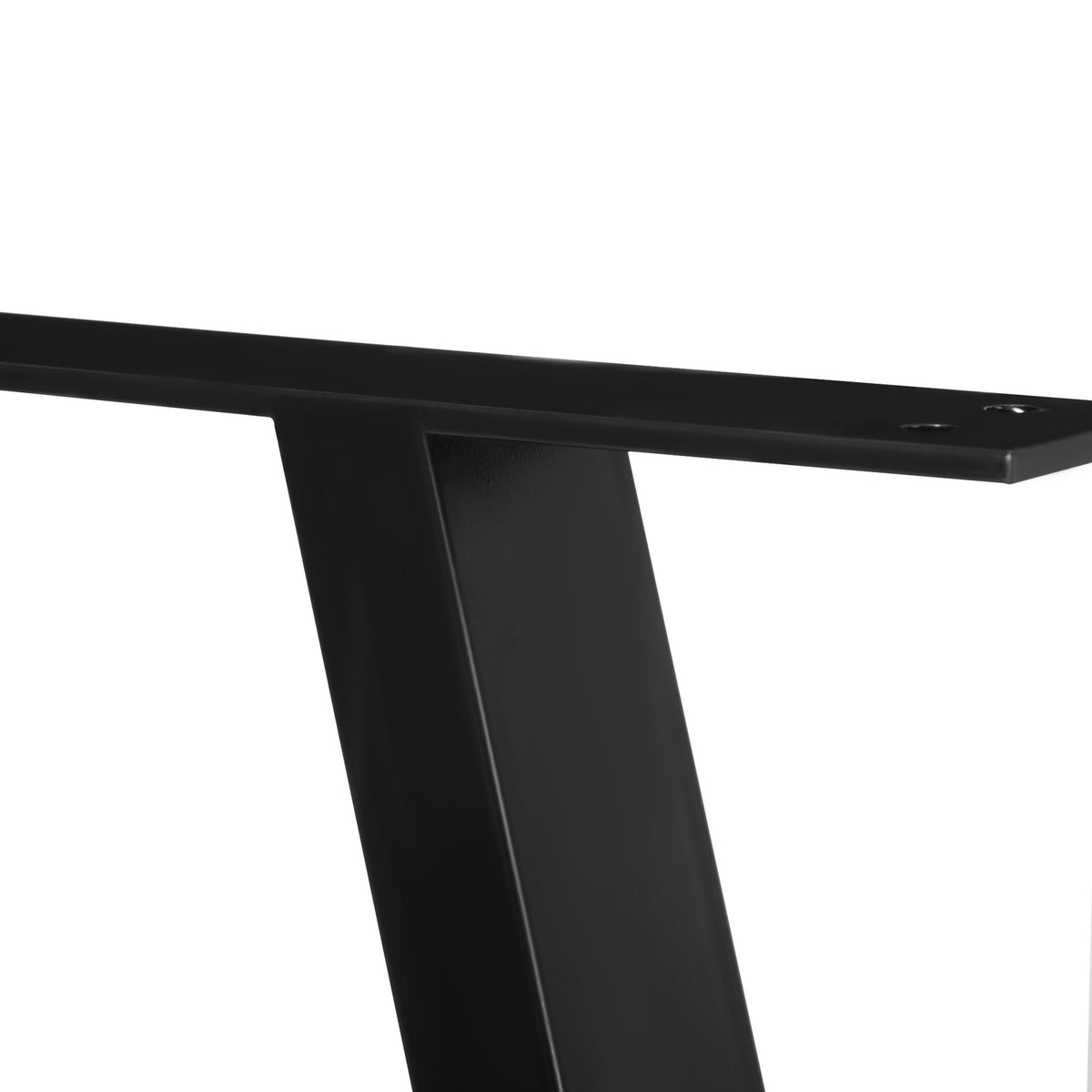 Table legs, set of 2 table runners, triangular furniture feet made of steel, 70 x 72 cm table frame for dining table, steel, black |